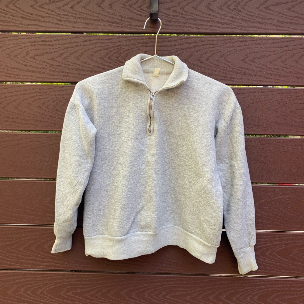 Vintage grey half zip sweatshirt